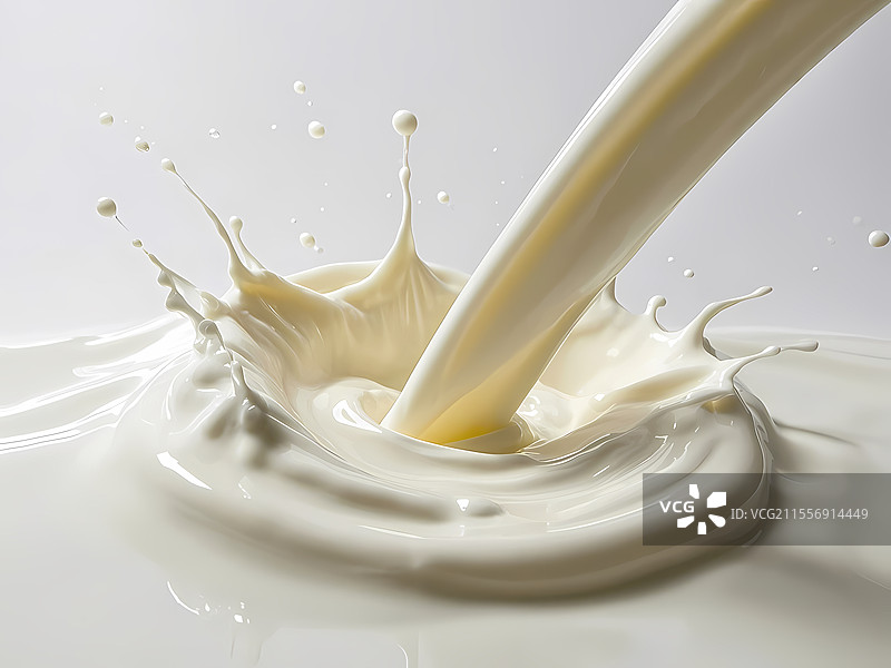捕捉牛奶倾倒时飞溅的瞬间图片素材