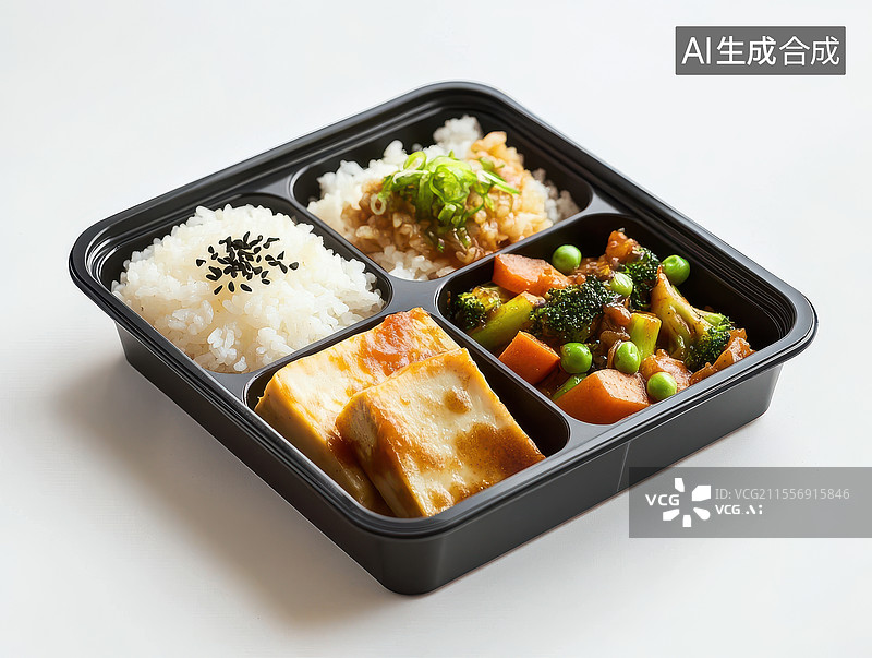 【AI数字艺术】营养均衡的健康餐盒图片素材