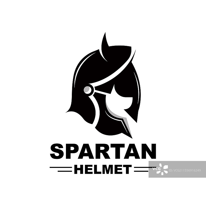 斯巴达标志维京野蛮人战争头盔设计图片素材