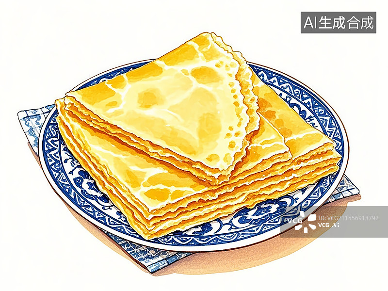 【AI数字艺术】传统美食青海门源奶皮（牦牛奶熬制金黄酥油皮）图片素材