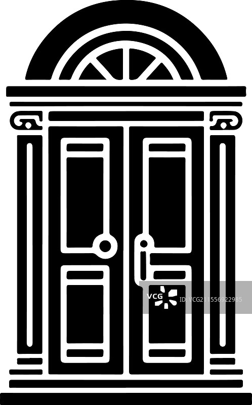 优雅的门轮廓设计图片素材