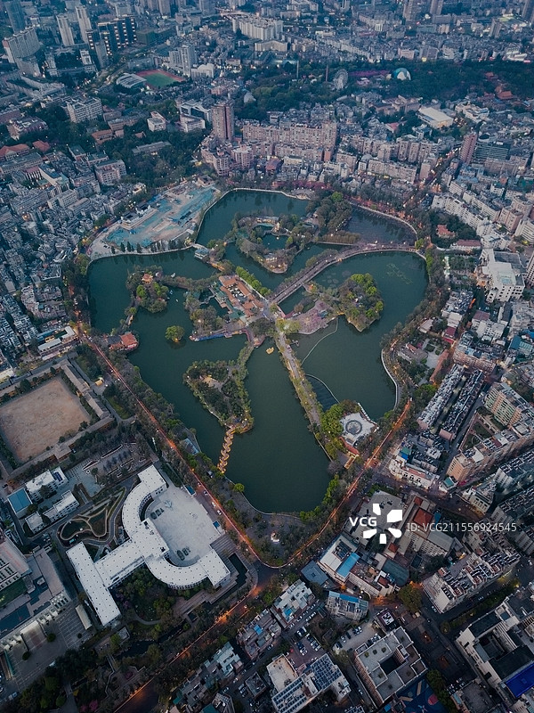 昆明大心脏—翠湖图片素材