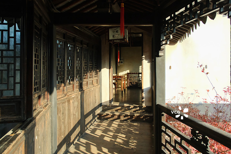 同里古镇耕乐堂姐妹阁连廊图片素材