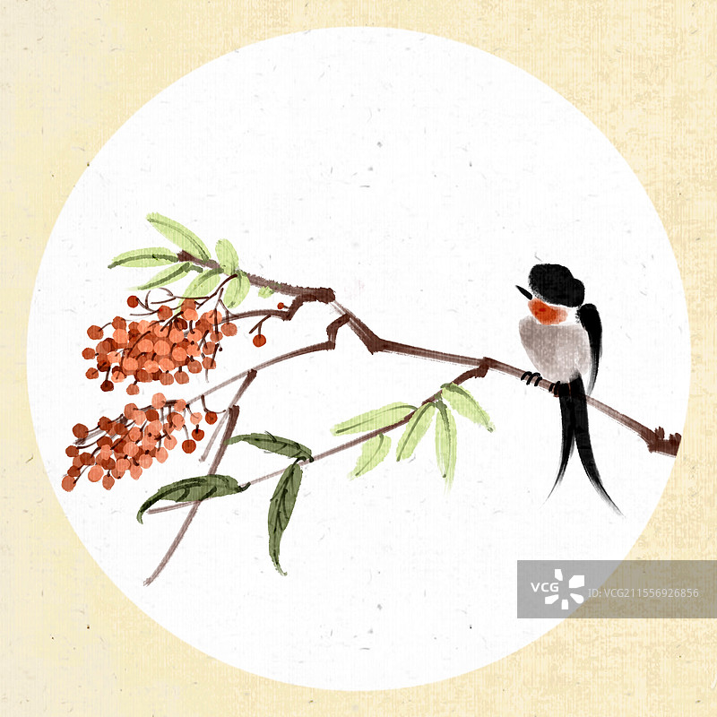 国画作品水墨风格图片素材