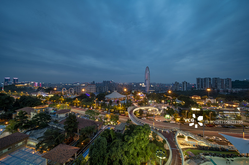 泸州酒城乐园夜景图片素材
