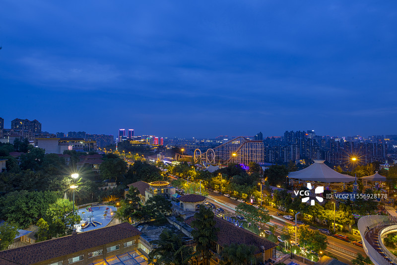 泸州酒城乐园夜景图片素材