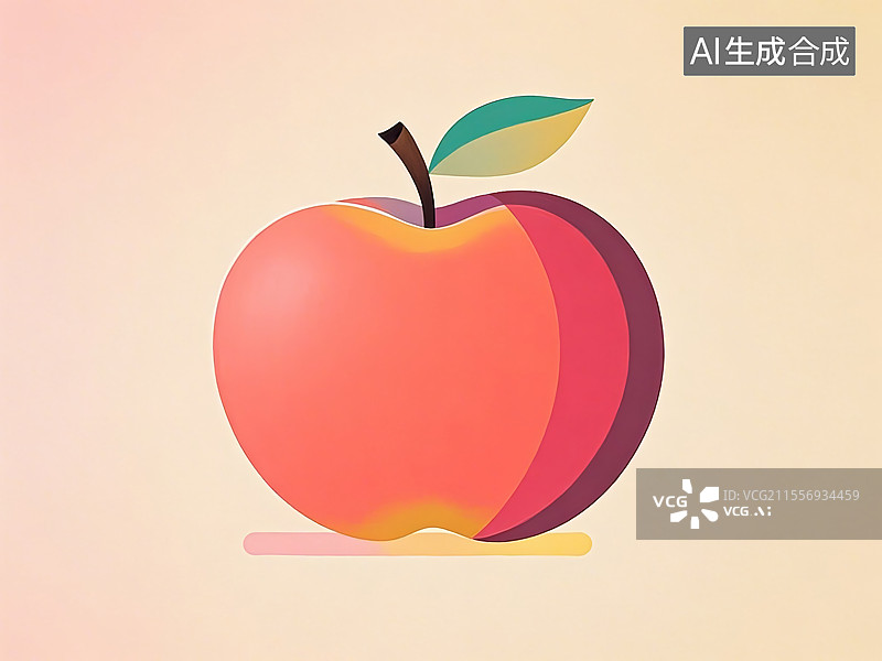 【AI数字艺术】苹果水果手绘图片素材