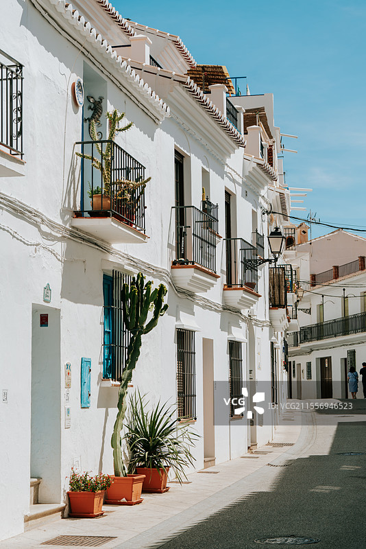 西班牙马拉加白色小镇Frigiliana图片素材