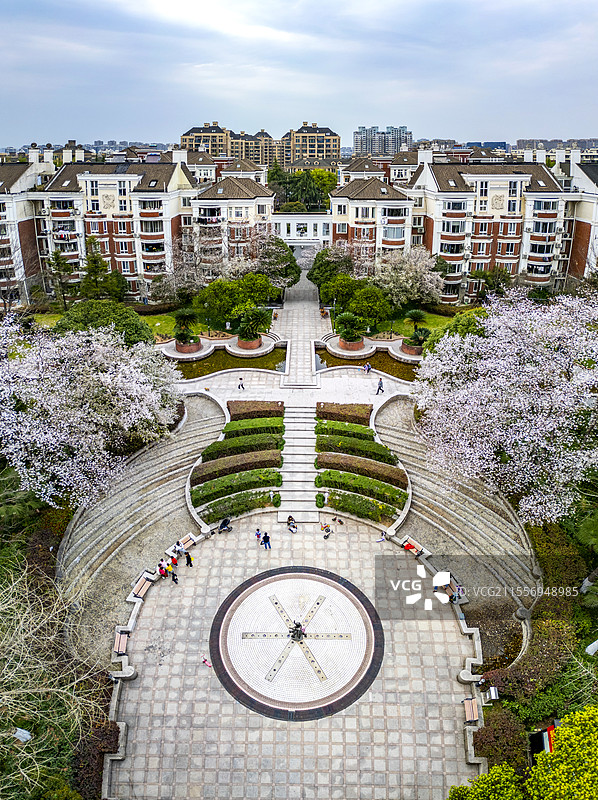杭州城西南都德加小区航拍图片素材
