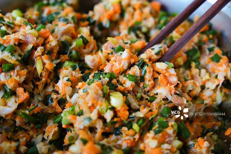 手工饺子馅料图片素材