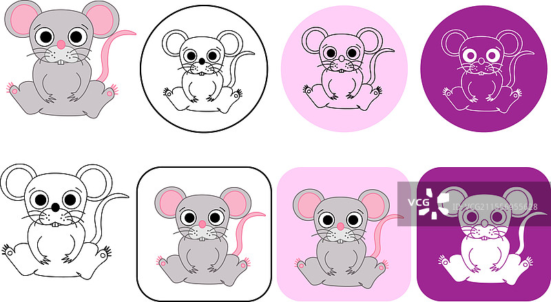 鼠标图标图形线条标志鼠标轮廓图片素材