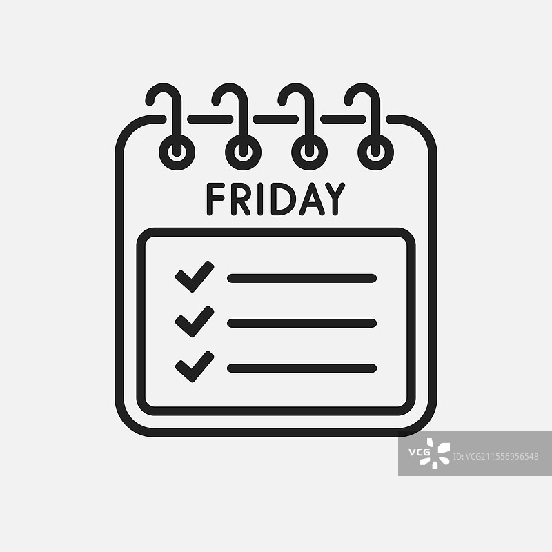 页面日历星期五待办事项清单图片素材