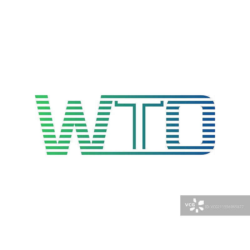 现代世贸组织标志设计，字母WTO，极简风格图片素材