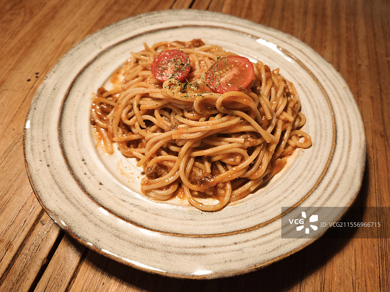 番茄肉酱意大利面图片素材
