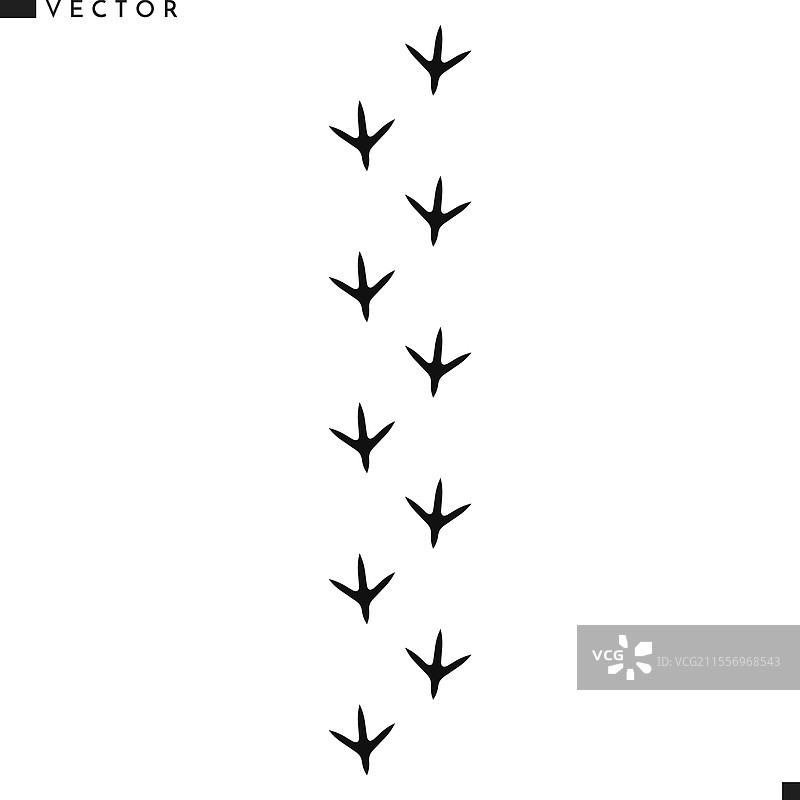 鸡爪印轮廓图片素材