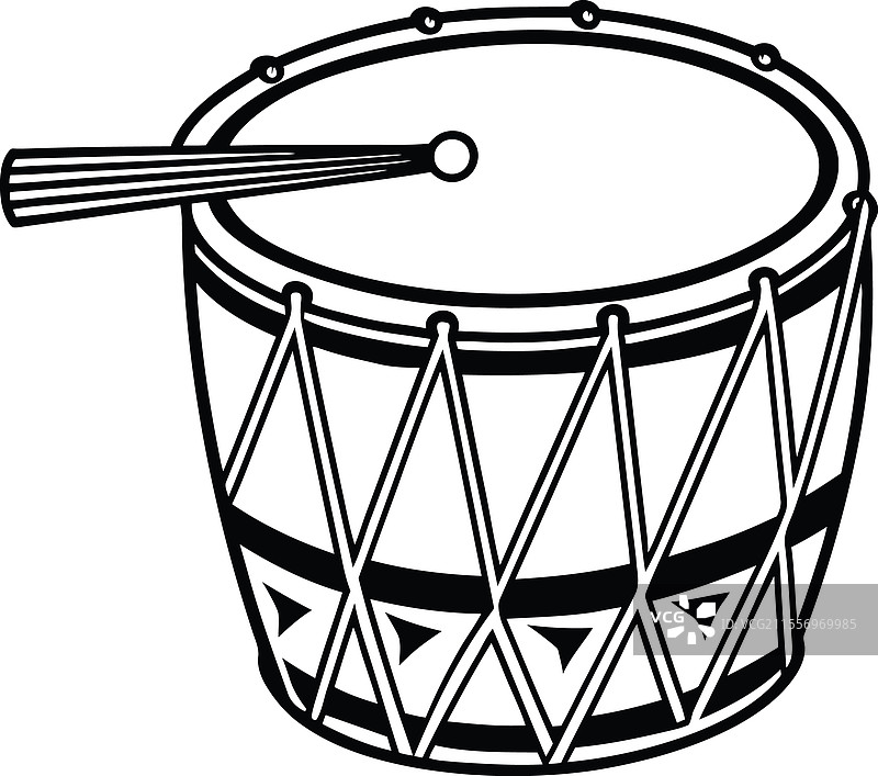 鼓的剪影图片素材