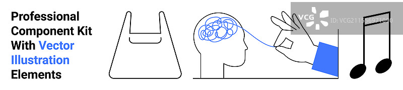 抽象线条艺术表现购物心理图片素材