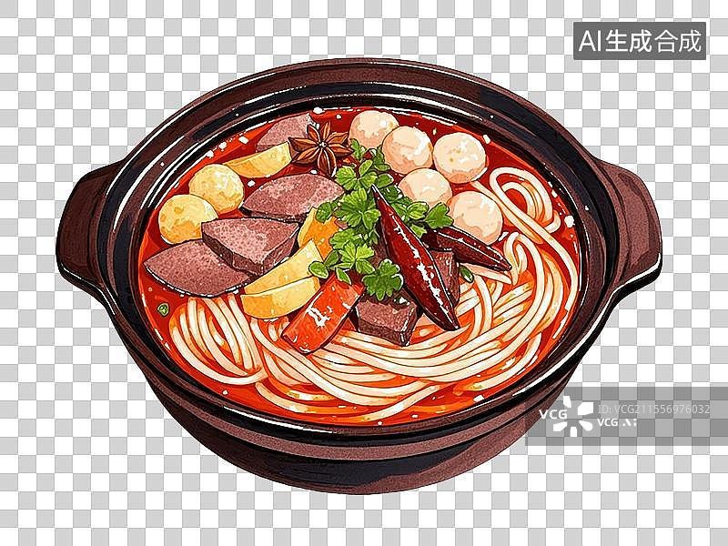 【AI数字艺术】传统美食贵州凯里酸汤砂锅粉图片素材