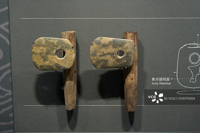 浙江省博物馆（之江馆），文物展示，石钺图片素材