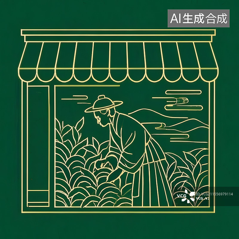 【AI数字艺术】茶叶有机食品包装图片素材