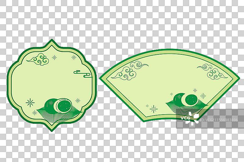 中国风传统青团美食文化边框元素图片素材