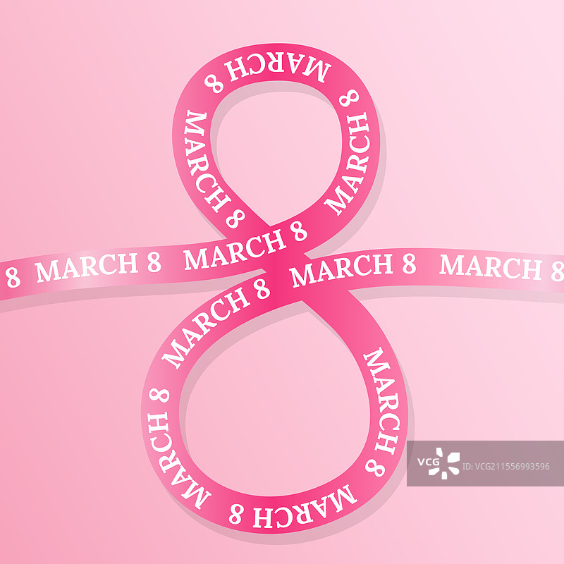 国际妇女节创意8号丝带设计图片素材