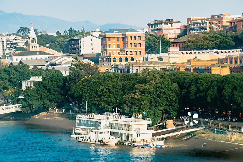 福州烟台山岷江春意萌发图片素材