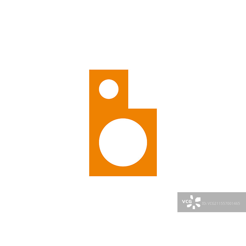 字母B方形点阵基本形状标志图片素材