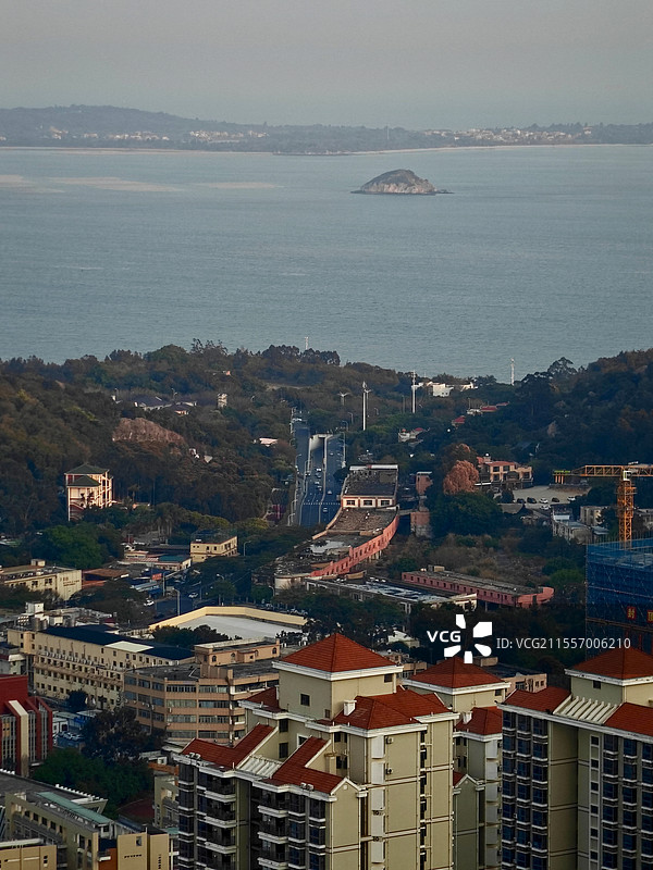 厦门磨心山视角城市风光图片素材