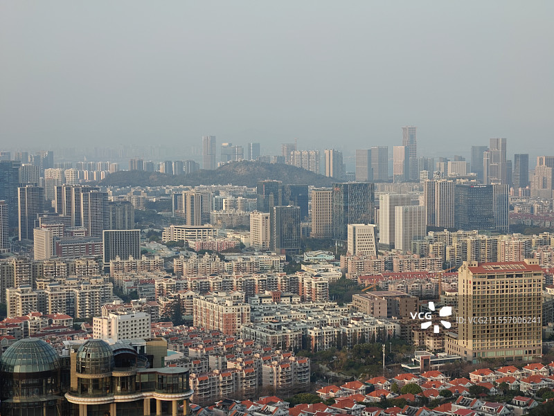 厦门磨心山视角城市风光图片素材
