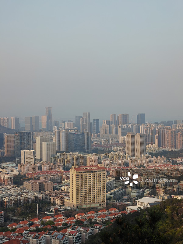 厦门磨心山视角城市风光图片素材
