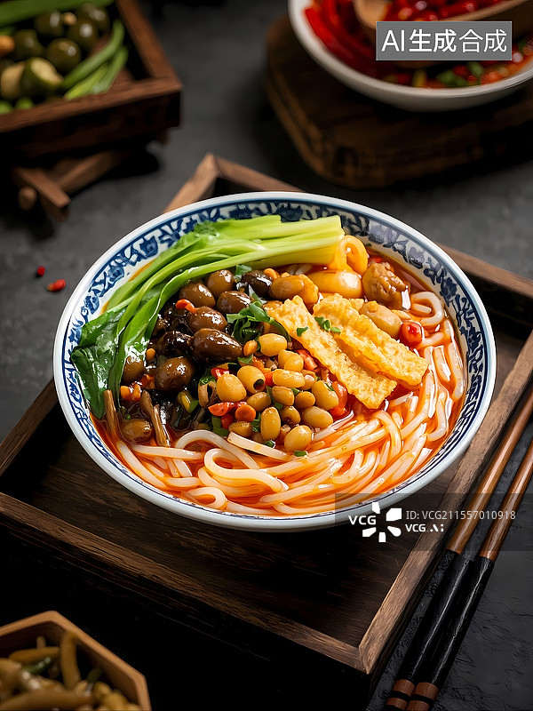 【AI数字艺术】柳州螺蛳粉美食特写图片素材