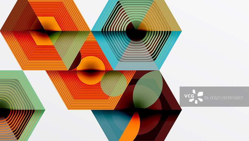 六边形设计几何抽象背景图片素材