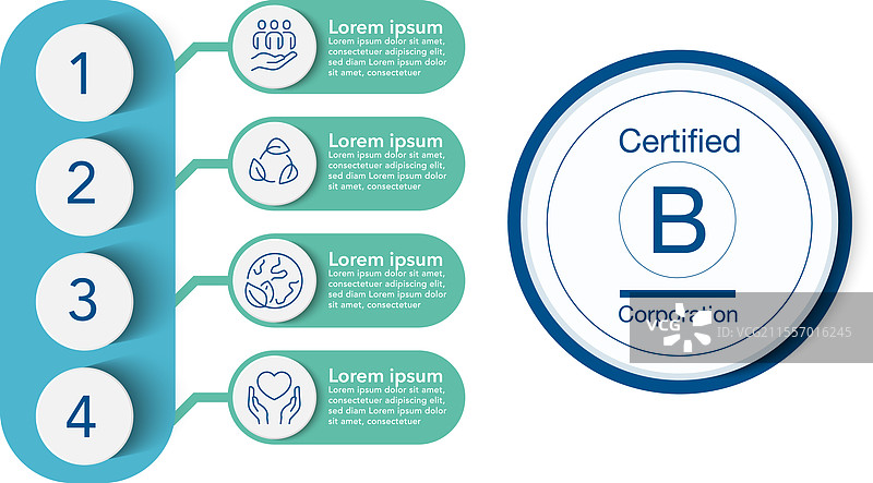 B认证企业步骤信息图表图片素材