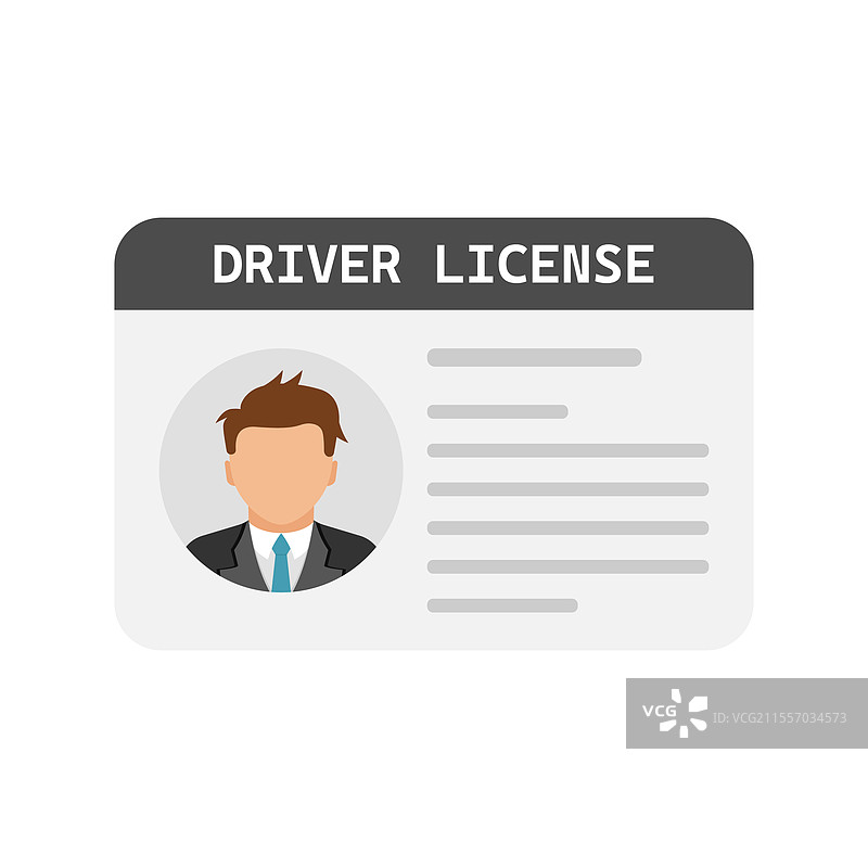 平面风格的驾驶执照图标身份证图片素材
