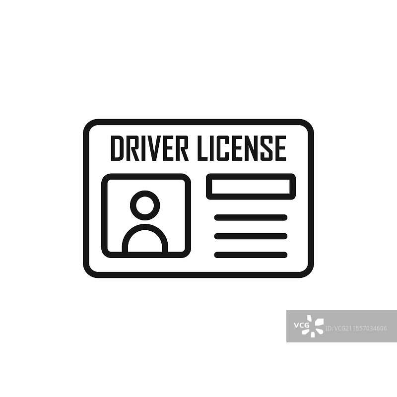 平面风格的驾驶执照图标身份证图片素材