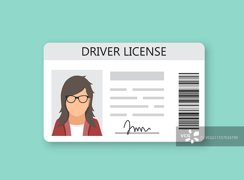 平面风格的驾驶执照图标身份证图片素材