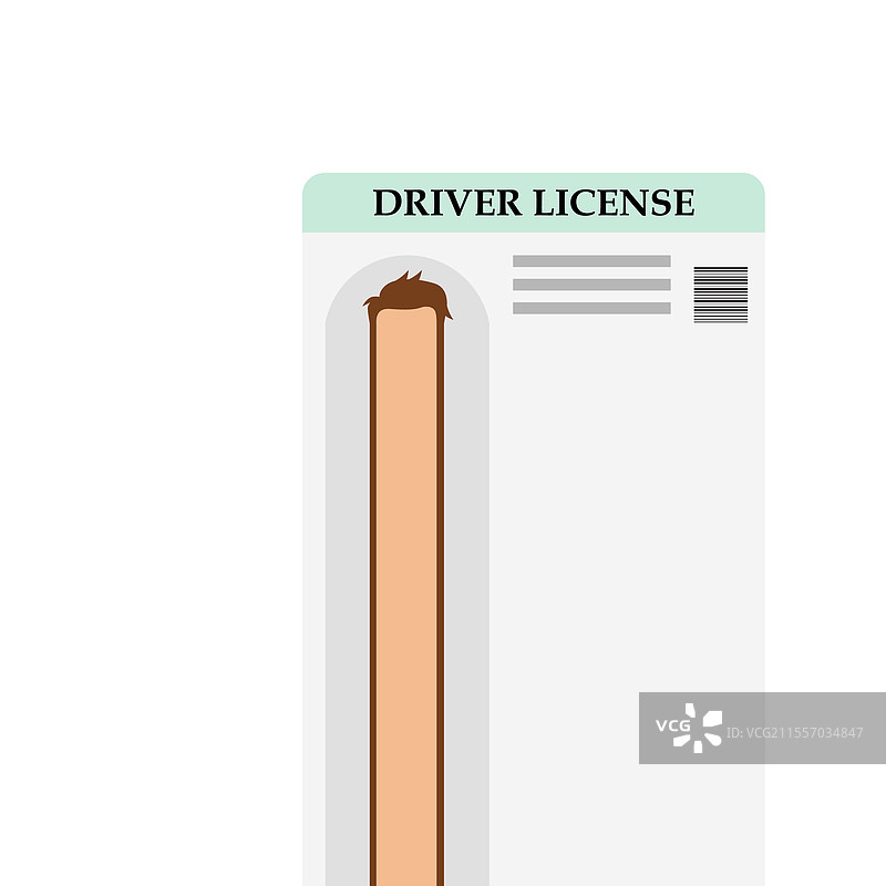 手持驾驶执照图标，扁平风格图片素材