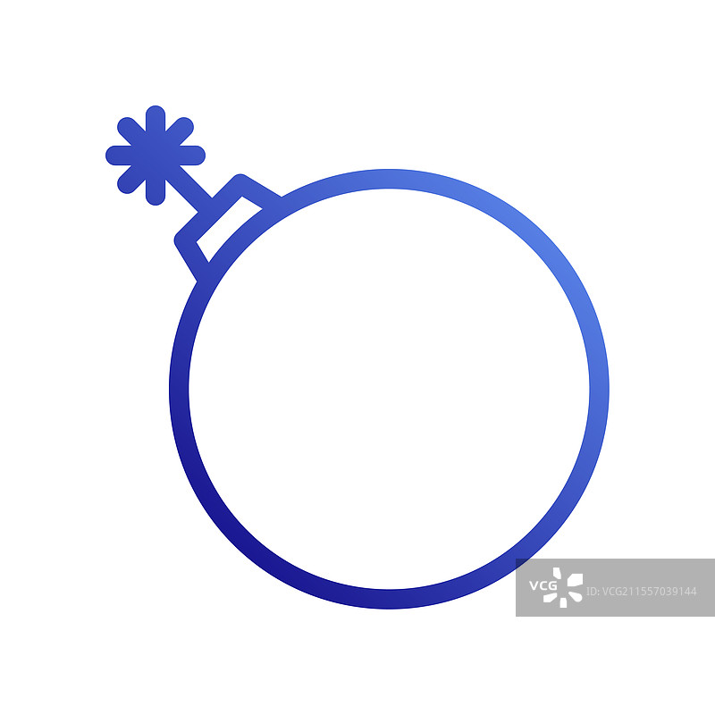 极简主义蓝色炸弹图标图形设计图片素材