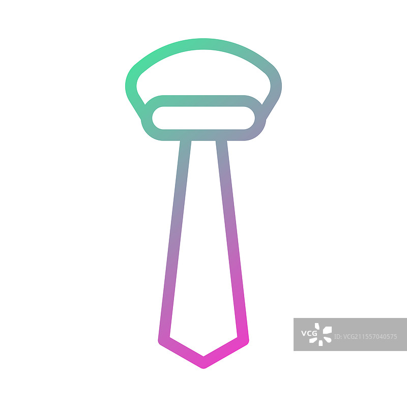 一个时尚的领带图标，带有生动的渐变设计图片素材