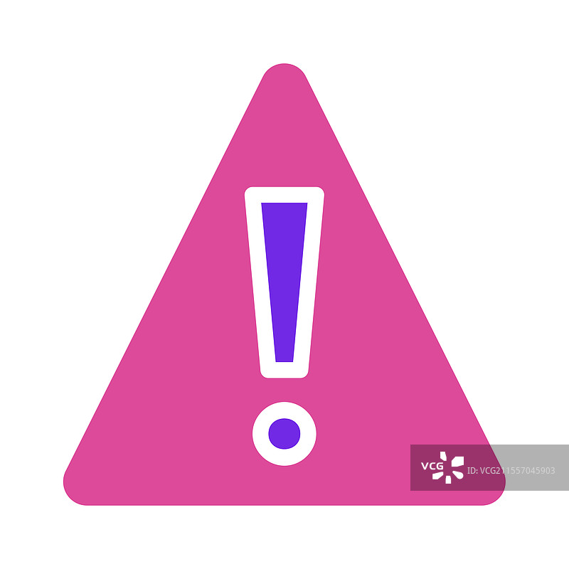 粉色和蓝色的感叹号警告标志图片素材