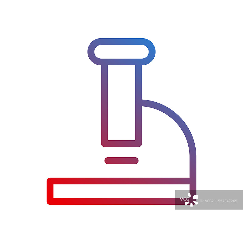 带渐变和白色的简单显微镜图标图片素材