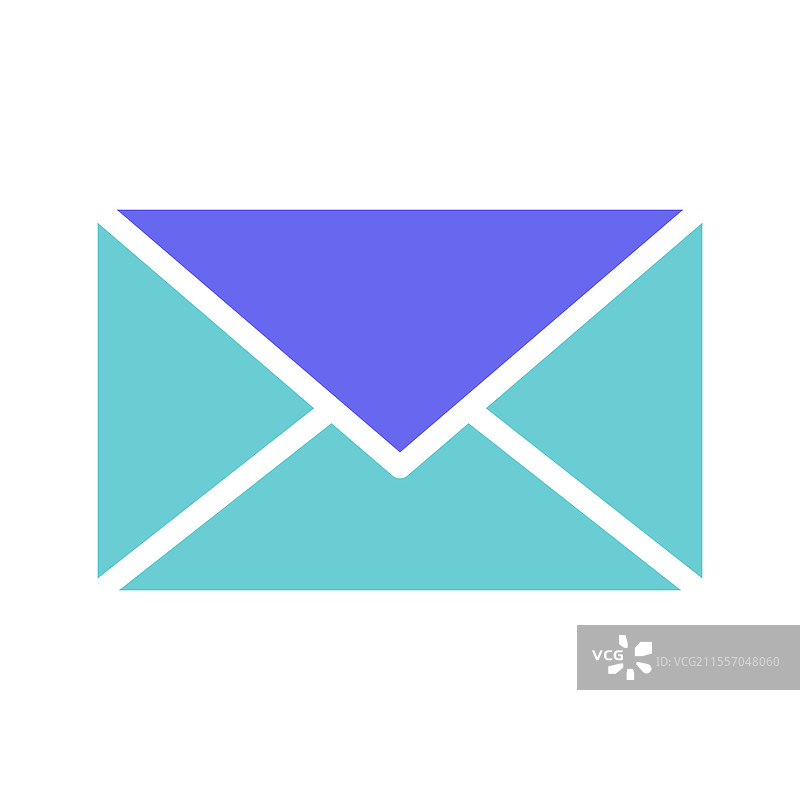 一个风格化的扁平设计信封图片素材