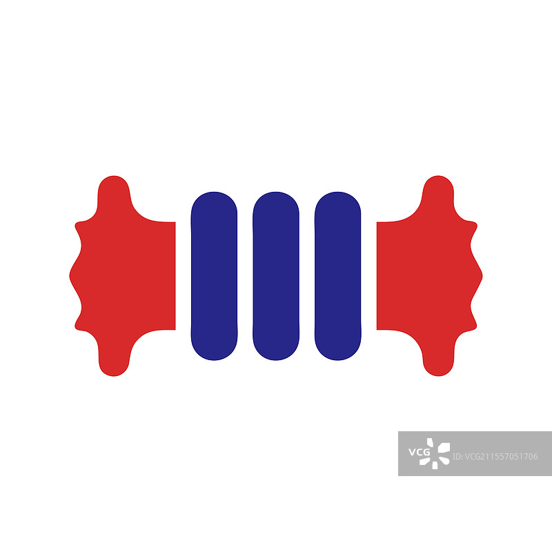 红色和蓝色纺锤形的抽象图形图片素材