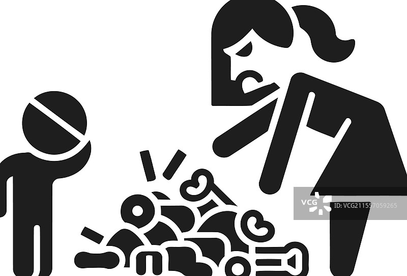 训斥孩子的图标图片素材