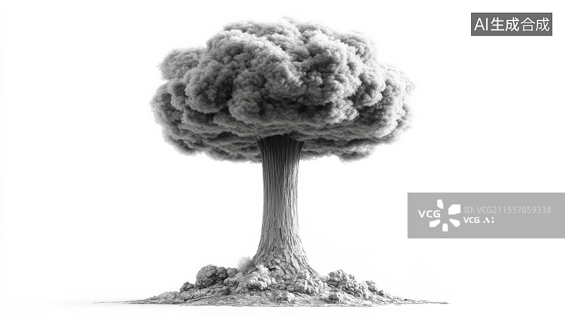 【AI数字艺术】核爆炸的蘑菇云图片素材