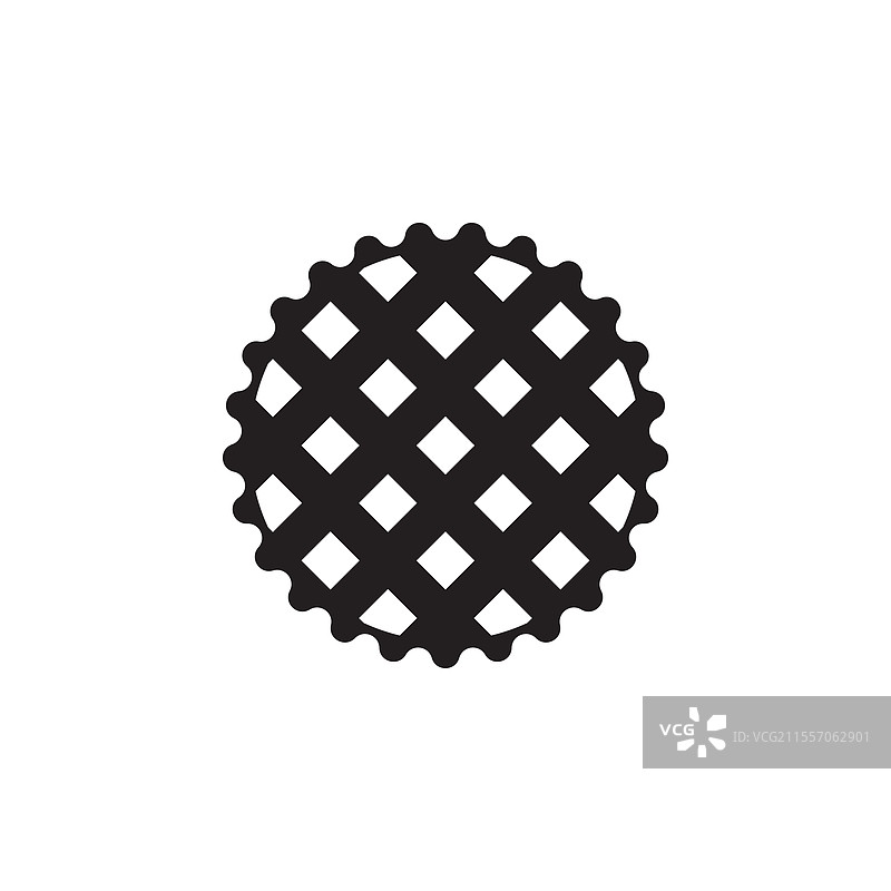 浆果派扁平图标，格子樱桃派图标图片素材