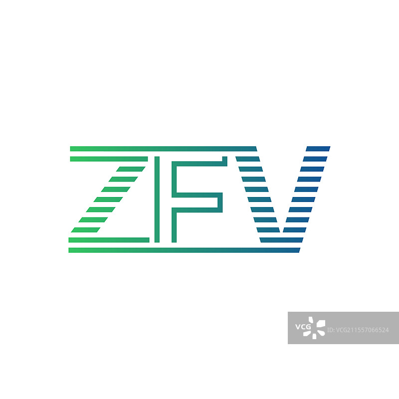 现代ZFV标志设计，字母ZFV，极简风格图片素材