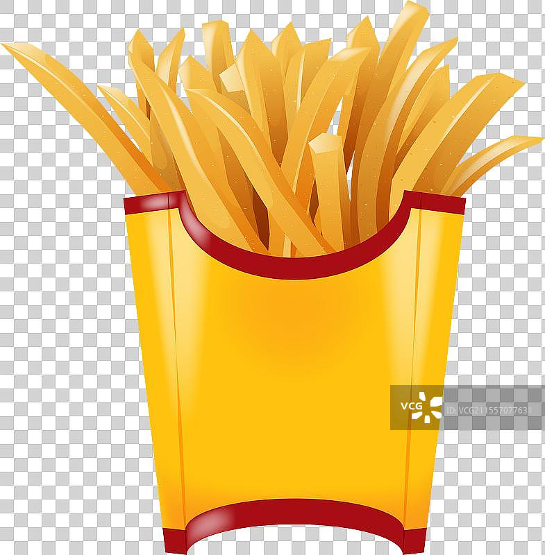 快餐薯条盒的图形图片素材