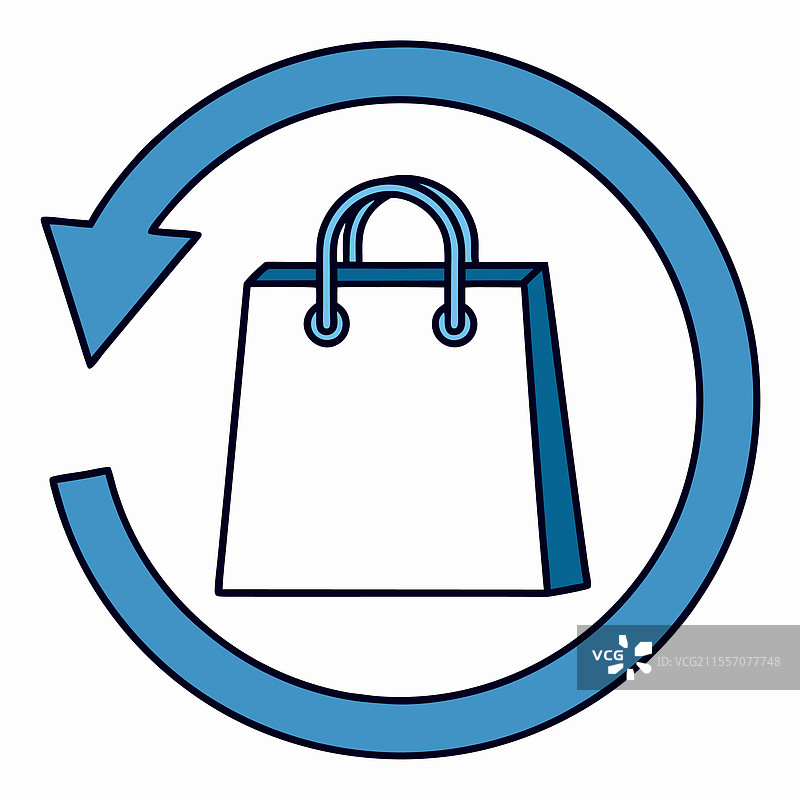 简单的退货政策图形，带箭头图片素材